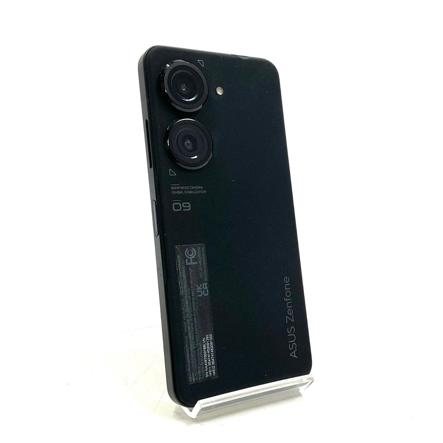 【全額返金保証】【最速発送】ASUS Zenfone 9 128GB ミッドナイトブラック SIMフリー AI2202 白ロム 美品 動作確認済