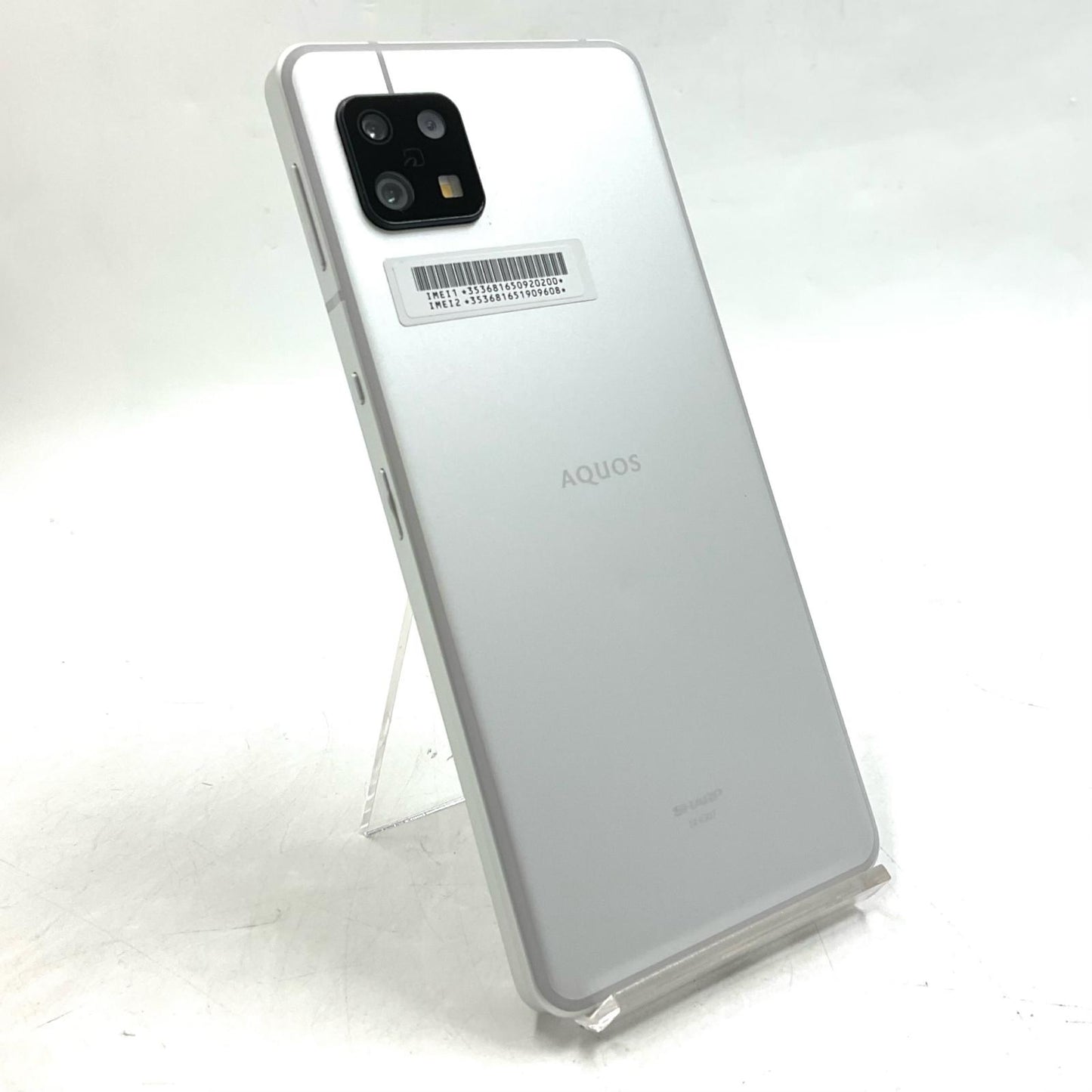 【全額返金保証】【最速発送】SHARP AQUOS sense6s 64GB Silver au SIMフリー SHG07 白ロム 動作確認済