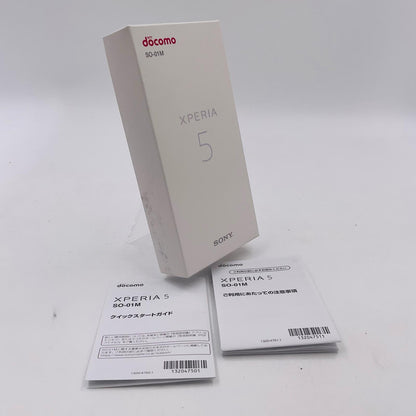【全額返金保証】【最速発送】Sony Xperia 5 64GB ブラック docomo SO-01M 白ロム 美品 動作確認済