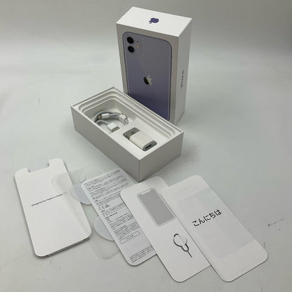 【最速発送】Apple iPhone iPhone 11 128GB パープル docomo SIMフリー 白ロム【難有】 75%