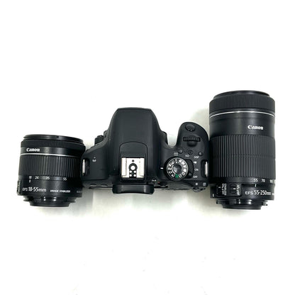 【全額返金保証】【最速発送】Canon デジタル一眼 EOS Kiss X9i ダブルズームキット ブラック 美品 動作確認済