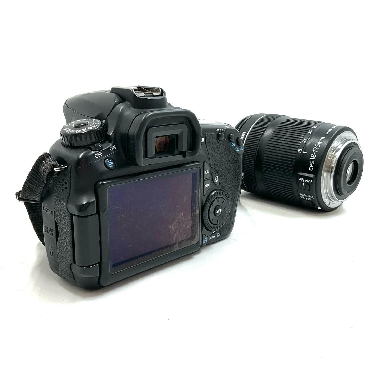 【全額返金保証】【最速発送】Canon デジタル一眼 EOS 60D EF-S18-135 IS レンズキット ブラック 動作確認済