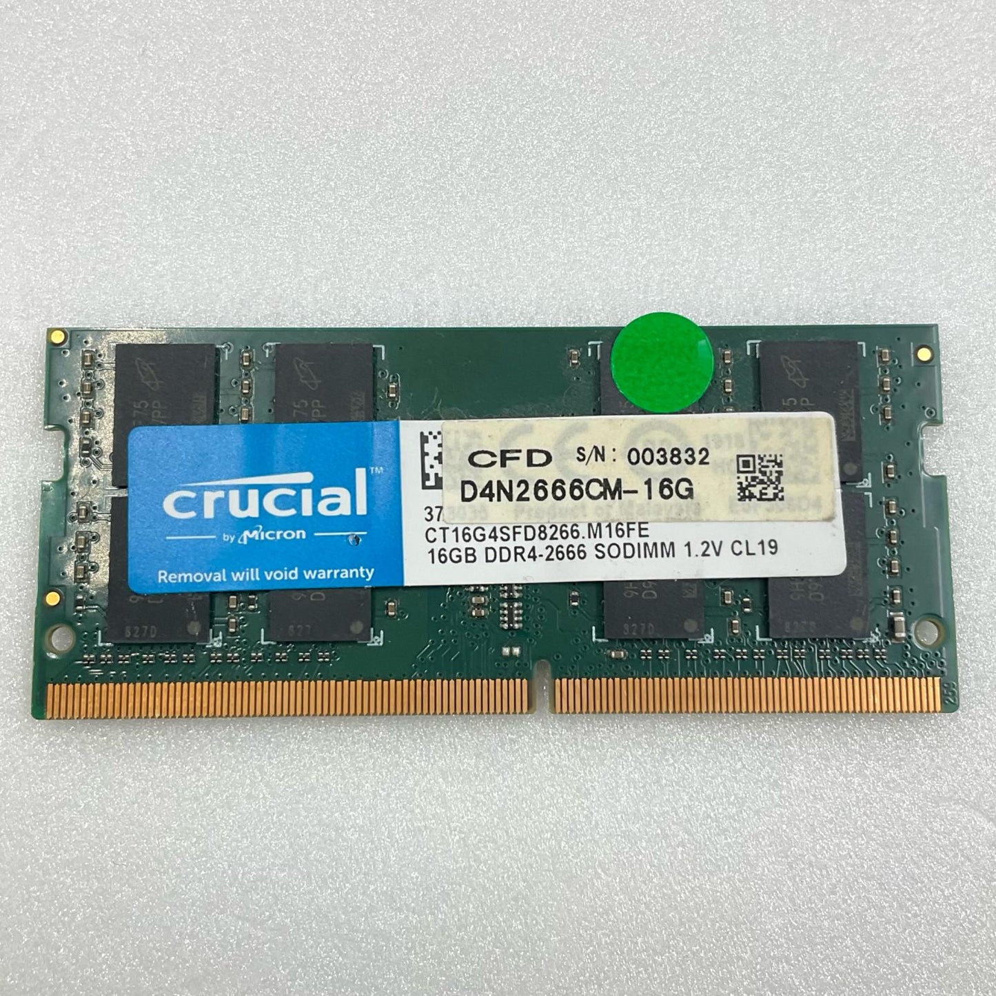【全額返金保証】【最速発送】各種メーカー メモリ S.O.DIMM DDR4-2666 PC4-21300 16GB 美品 動作確認済