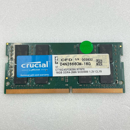【全額返金保証】【最速発送】各種メーカー メモリ S.O.DIMM DDR4-2666 PC4-21300 16GB 美品 動作確認済