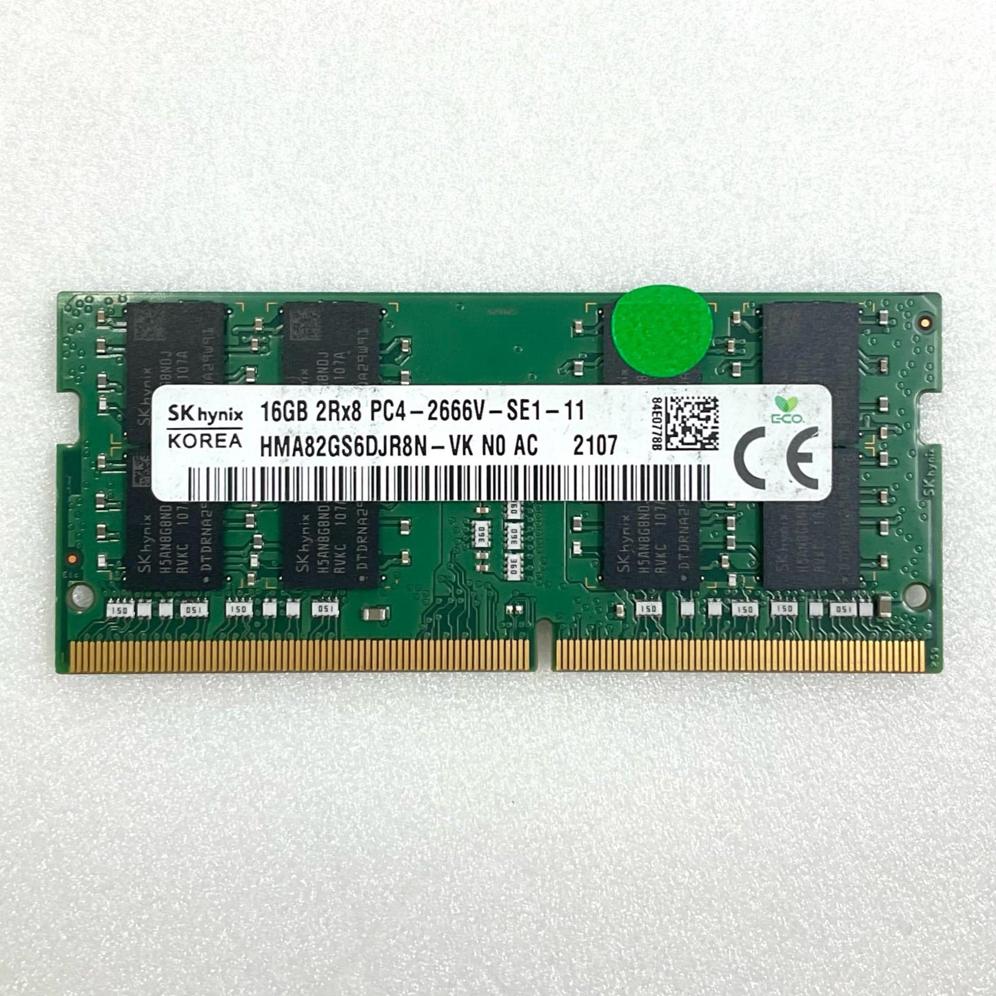 【全額返金保証】【最速発送】各種メーカー メモリ S.O.DIMM DDR4-2666 PC4-21300 16GB 美品 動作確認済
