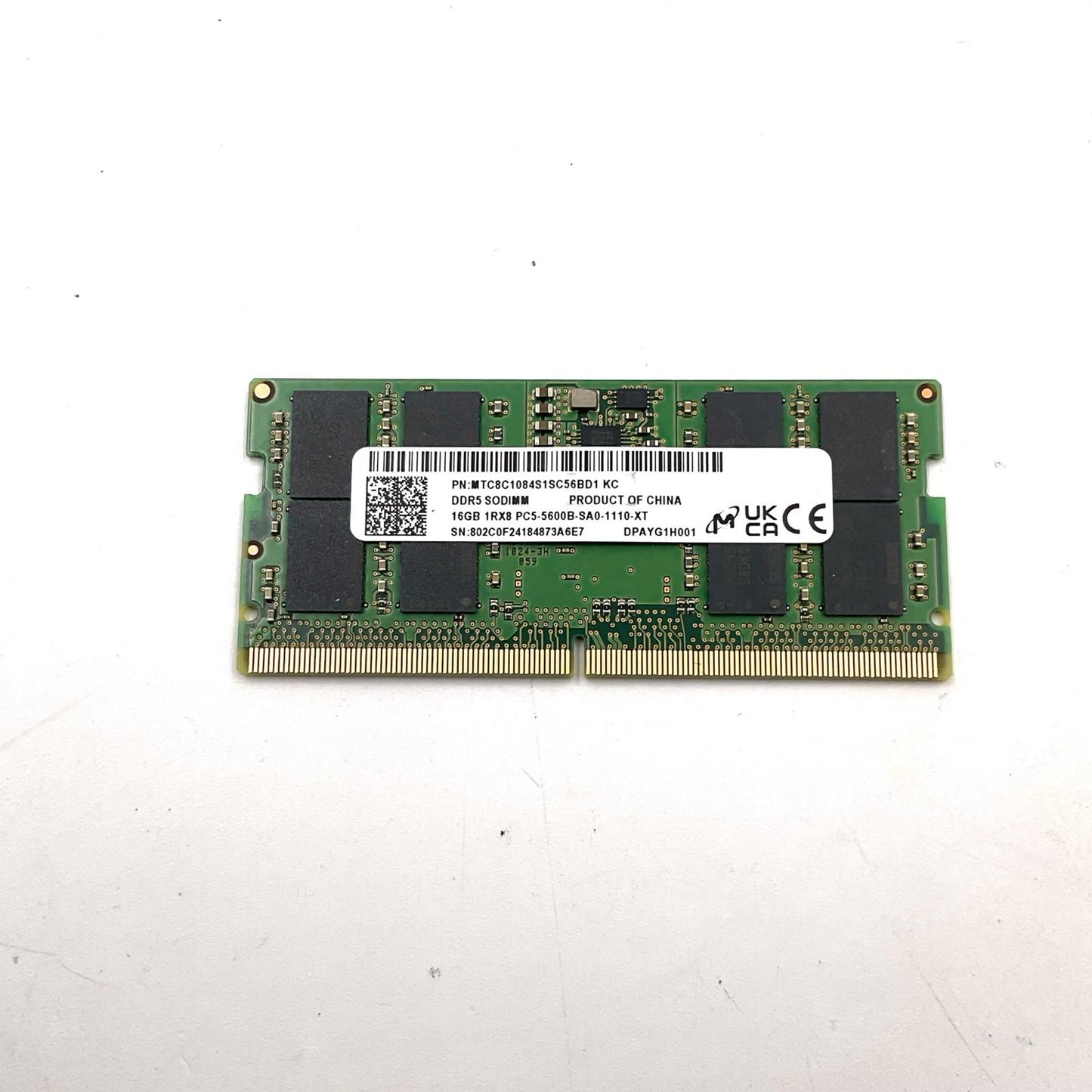 【全額返金保証】【最速発送】各種メーカー メモリ S.O.DIMM DDR5-5600 PC5-44800 16GB 美品 動作確認済