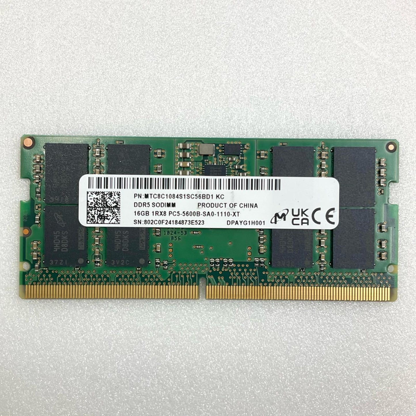 【全額返金保証】【最速発送】各種メーカー メモリ S.O.DIMM DDR5-5600 PC5-44800 16GB 美品 動作確認済