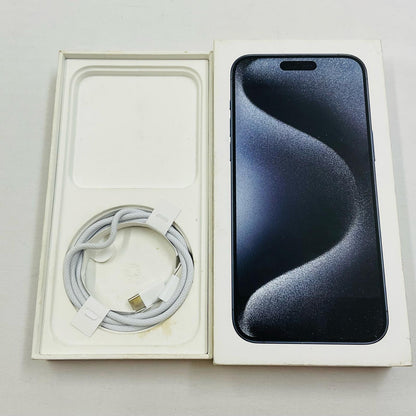 【全額返金保証】【最速発送】Apple iPhone iPhone 15 Pro Max 256GB ブルーチタニウム Softbank 白ロム 動作確認済 81%