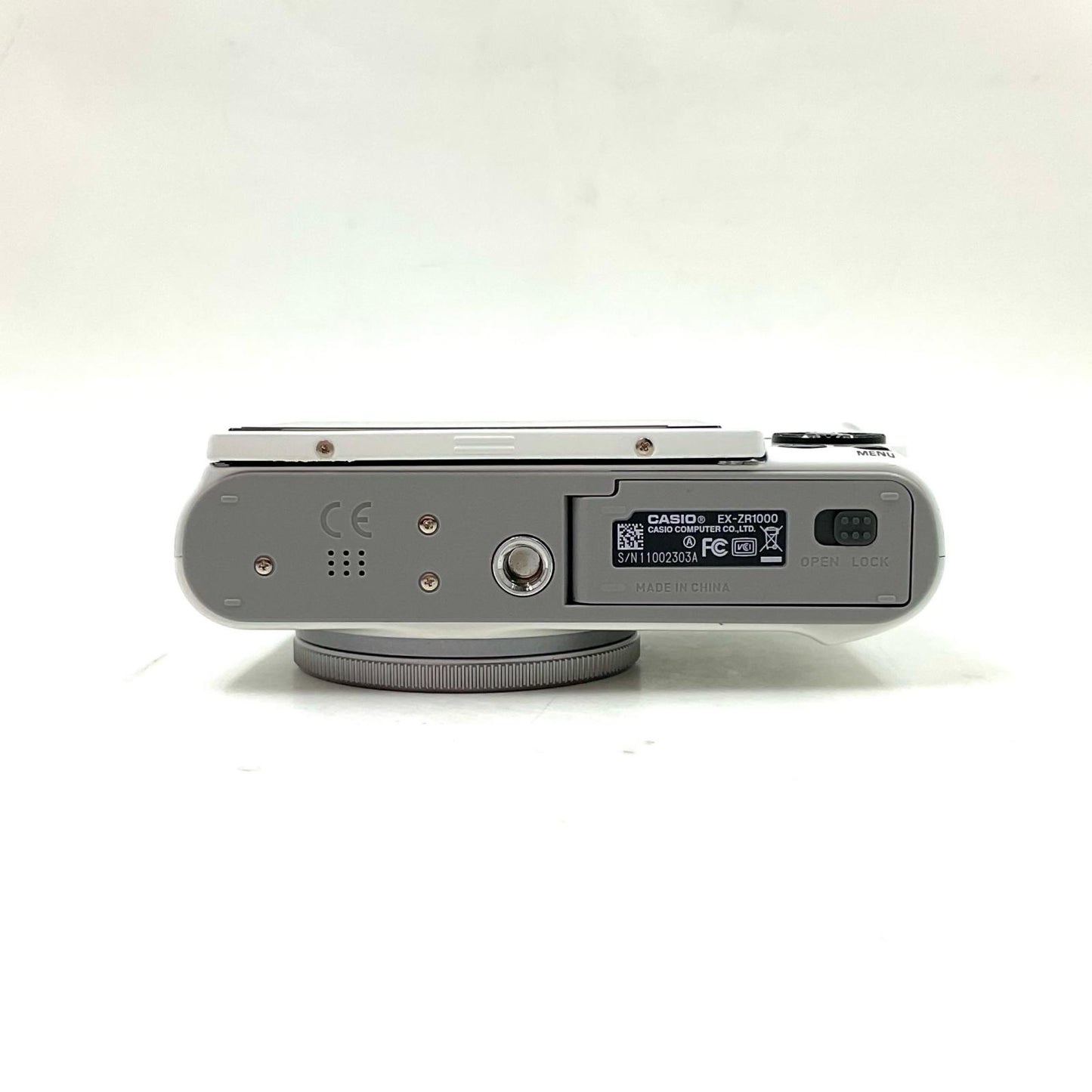 【全額返金保証】【最速発送】CASIO コンパクトデジタルカメラ EX-ZR1000 ホワイト 美品 動作確認済