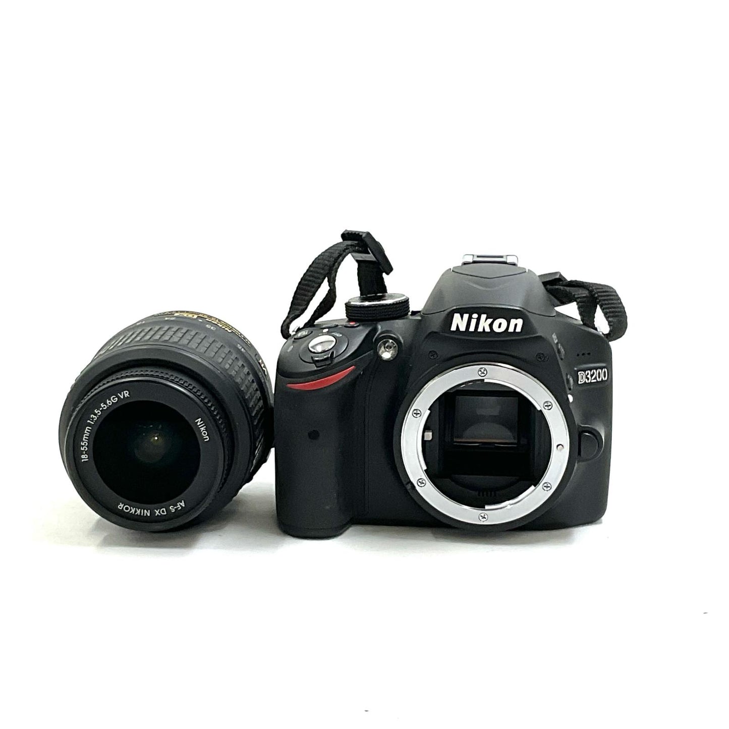 【全額返金保証】【最速発送】Nikon デジタル一眼 D3200 18-55 VR レンズキット ブラック 美品 動作確認済