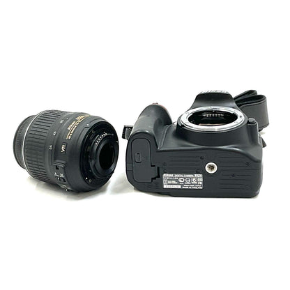 【全額返金保証】【最速発送】Nikon デジタル一眼 D3200 18-55 VR レンズキット ブラック 美品 動作確認済