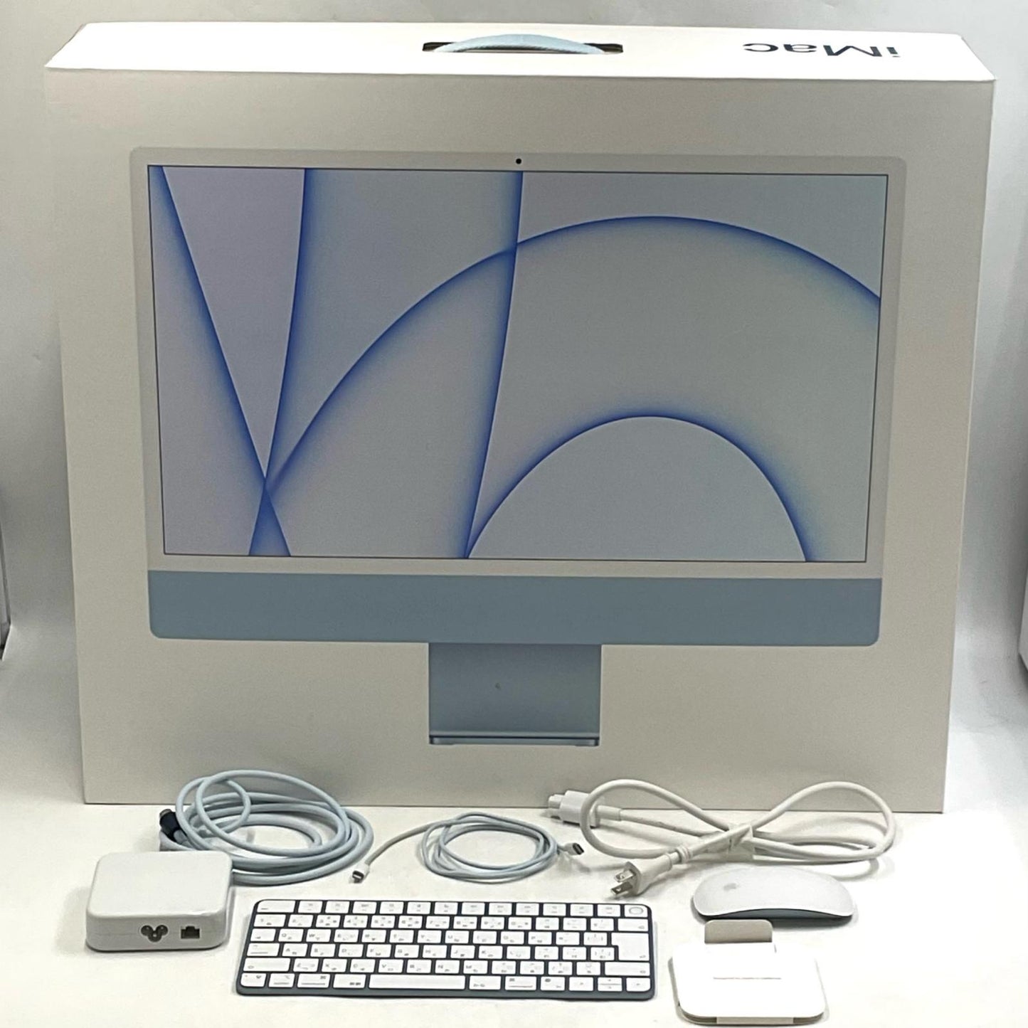 【全額返金保証】【最速発送】Apple iMac 24インチ M1 8コア 16GB SSD 1TB ブルー 美品 動作確認済