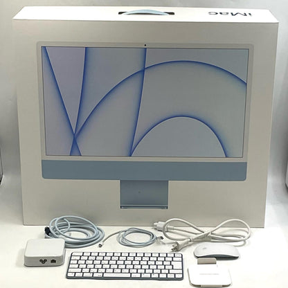 【全額返金保証】【最速発送】Apple iMac 24インチ M1 8コア 16GB SSD 1TB ブルー 美品 動作確認済