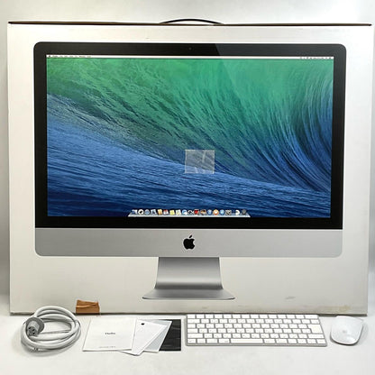 【全額返金保証】【最速発送】Apple iMac 27インチ intel core i5 8GB フュージョンドライブ 1TB シルバー 美品 動作確認済