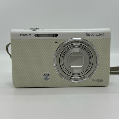 【全額返金保証】【最速発送】 コンパクトデジタルカメラ CASIO EXILIM EX-ZR50 ホワイト 美品 動作確認済