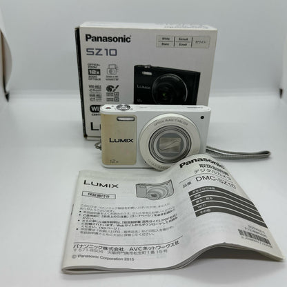【全額返金保証】【最速発送】Panasonic コンパクトデジタルカメラ LUMIX DMC-SZ10-W [ホワイト] 動作確認済