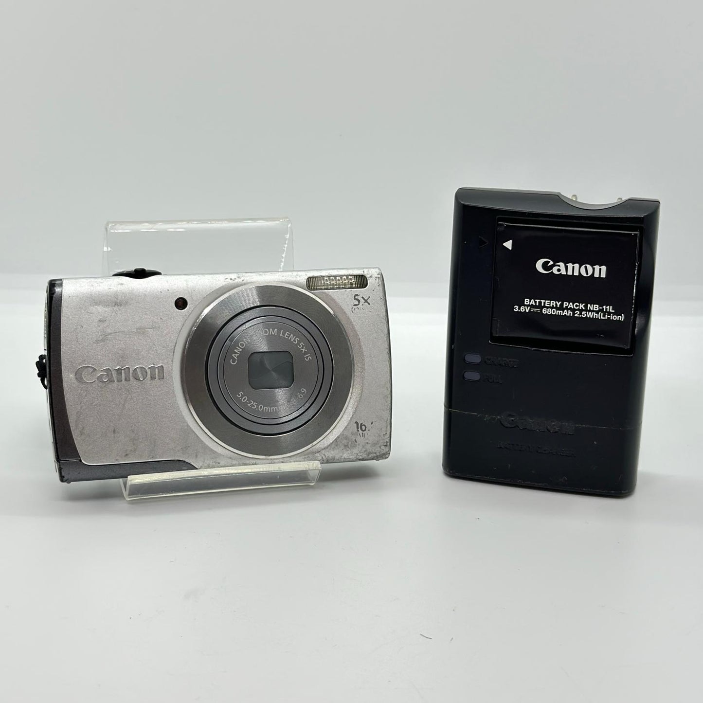 【全額返金保証】【最速発送】Canon コンパクトデジタルカメラ PowerShot A3500 IS シルバー 動作確認済