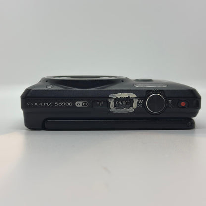【全額返金保証】【最速発送】Nikon コンパクトデジタルカメラ COOLPIX S6900 ブラック 動作確認済