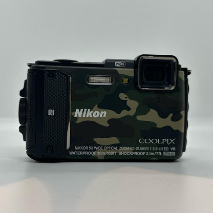 【全額返金保証】【最速発送】Nikon コンパクトデジタルカメラ COOLPIX AW130 グリーン 美品 動作確認済