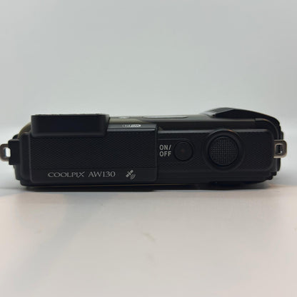 【全額返金保証】【最速発送】Nikon コンパクトデジタルカメラ COOLPIX AW130 グリーン 美品 動作確認済