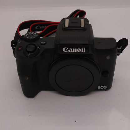 【全額返金保証】【最速発送】Canon デジタル一眼 EOS Kiss M ボディ ブラック 動作確認済