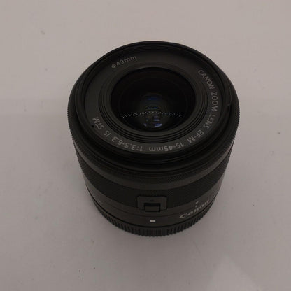 【全額返金保証】【最速発送】Canon EF-M 15-45mm F3.5-6.3 IS STM 美品 動作確認済