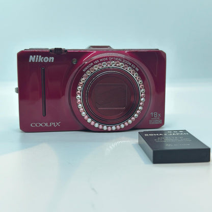 【全額返金保証】【最速発送】Nikon コンパクトデジタルカメラ COOLPIX S9300 レッド 動作確認済