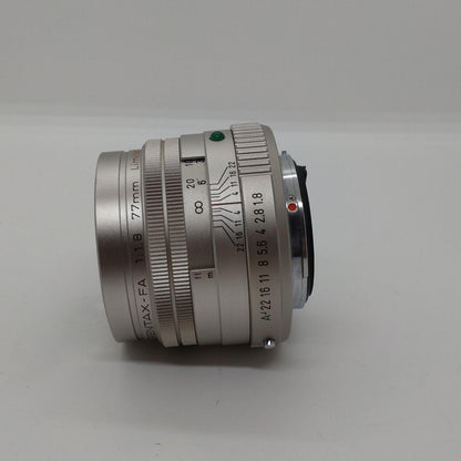 【全額返金保証】【最速発送】PENTAX SMC PENTAX-FA 77mm F1.8 Limited シルバー 美品 動作確認済