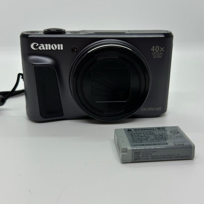 【全額返金保証】【最速発送】Canon コンパクトデジタルカメラ PowerShot SX720 HS ブラック 美品 動作確認済