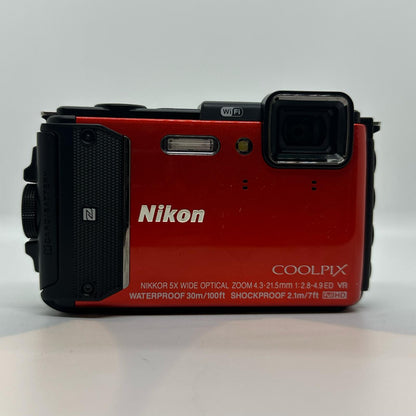 【全額返金保証】【最速発送】Nikon コンパクトデジタルカメラ COOLPIX AW130 オレンジ 動作確認済
