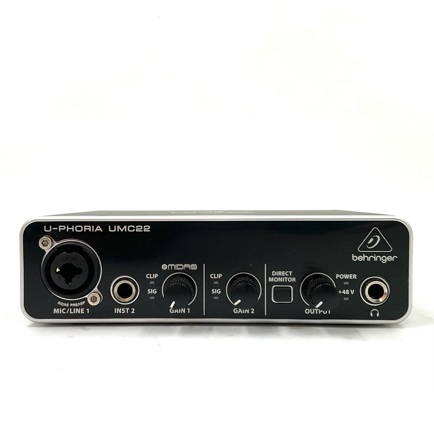 【全額返金保証】【最速発送】BEHRINGER USBオーディオインターフェイス U-PHORIA UMC22 美品 動作確認済
