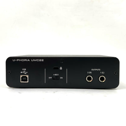 【全額返金保証】【最速発送】BEHRINGER USBオーディオインターフェイス U-PHORIA UMC22 美品 動作確認済
