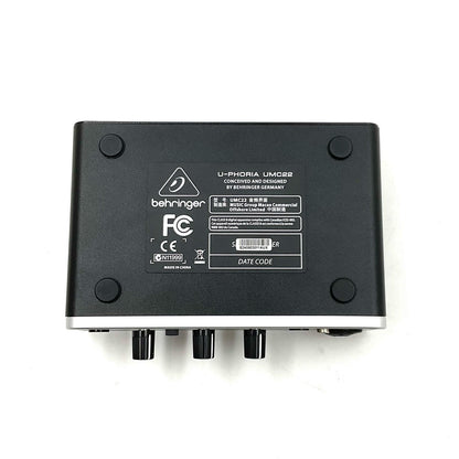 【全額返金保証】【最速発送】BEHRINGER USBオーディオインターフェイス U-PHORIA UMC22 美品 動作確認済