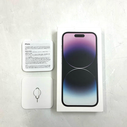 【全額返金保証】【最速発送】Apple iPhone iPhone 14 Pro 128GB ディープパープル au SIMフリー 白ロム 美品 動作確認済 87%