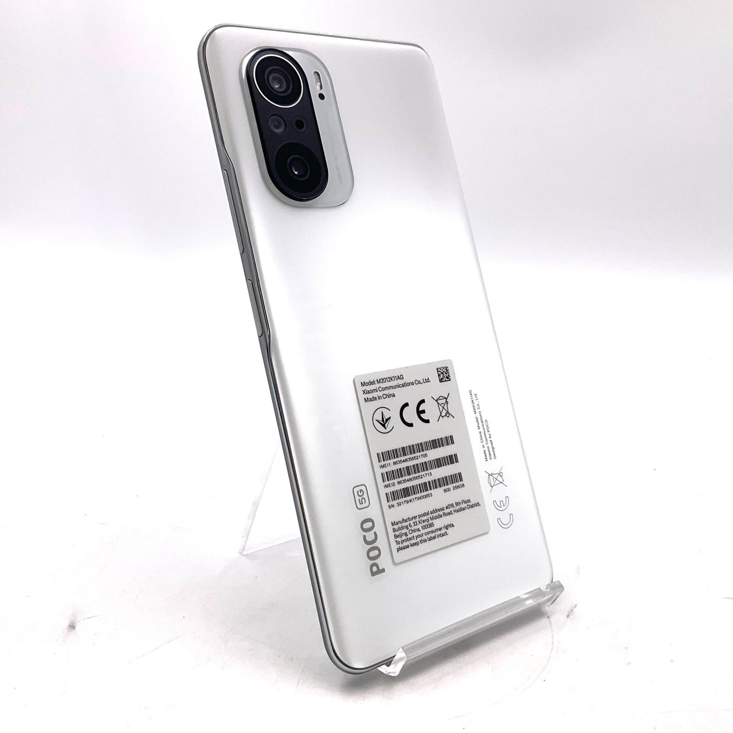 【全額返金保証】【最速発送】Xiaomi POCO F3 グローバルモデル 256GB Arctic White SIMフリー M2012K11AG 白ロム 美品 動作確認済