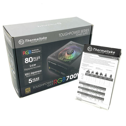 【全額返金保証】【最速発送】Thermaltake 電源ユニット TOUGHPOWER GX1 RGB GOLD 700W PS-TPD-0700NHFAGJ-1 美品 動作確認済
