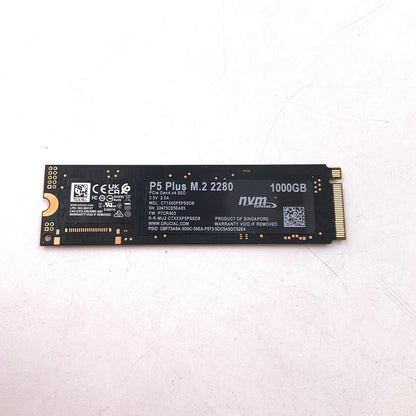 【全額返金保証】【最速発送】crucial ストレージ P5 PLUS M.2 2280 1TB 美品 動作確認済
