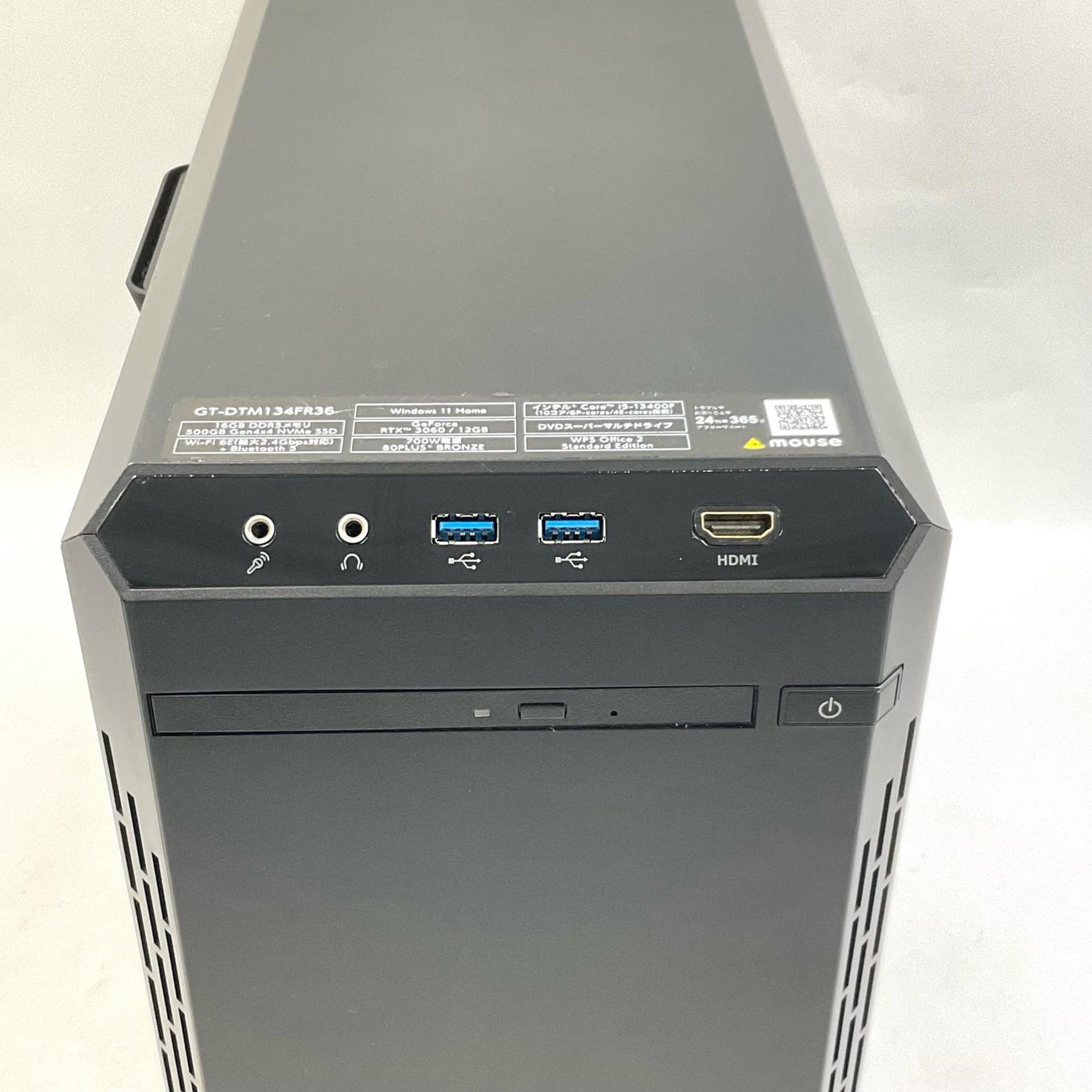 【全額返金保証】【最速発送】MouseComputer G-Tune GT-DTM134FR36 i5-13400F 16GB M.2 SSD 512GB RTX 3060 美品 動作確認済