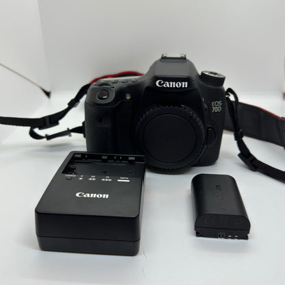 【全額返金保証】【最速発送】Canon デジタル一眼 70D ボディ ブラック 美品 動作確認済