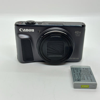 【全額返金保証】【最速発送】Canon コンパクトデジタルカメラ PowerShot SX720 HS ブラック 美品 動作確認済