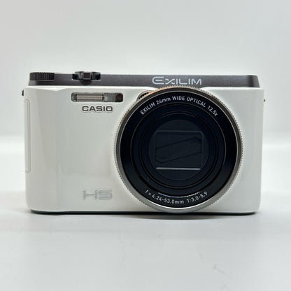 【全額返金保証】【最速発送】 コンパクトデジタルカメラ CASIO EXILIM EX-ZR1100 ホワイト 美品 動作確認済