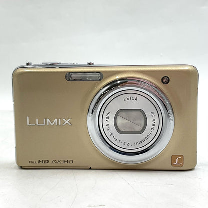 【全額返金保証】【最速発送】Panasonic コンパクトデジタルカメラ LUMIX DMC-FX77 ゴールド 動作確認済