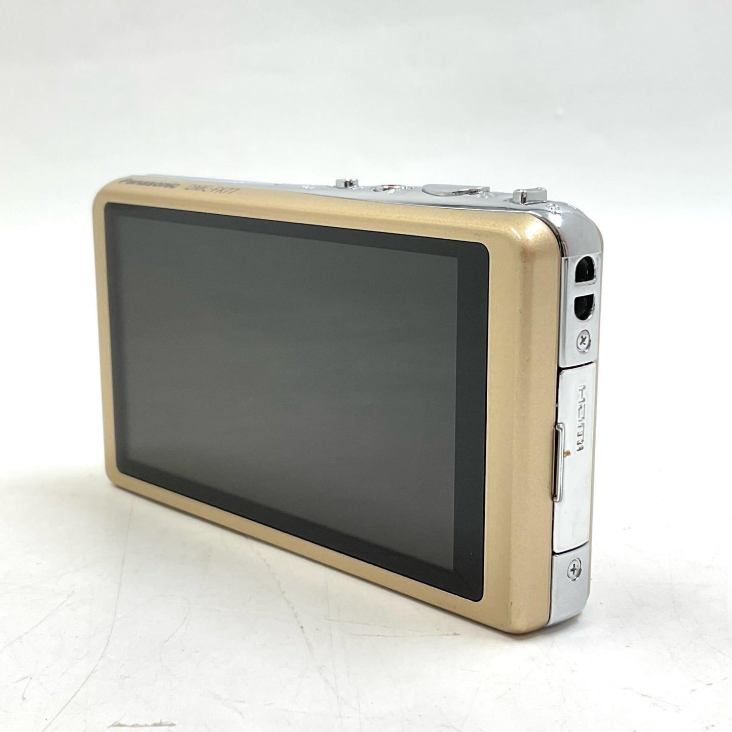 【全額返金保証】【最速発送】Panasonic コンパクトデジタルカメラ LUMIX DMC-FX77 ゴールド 動作確認済