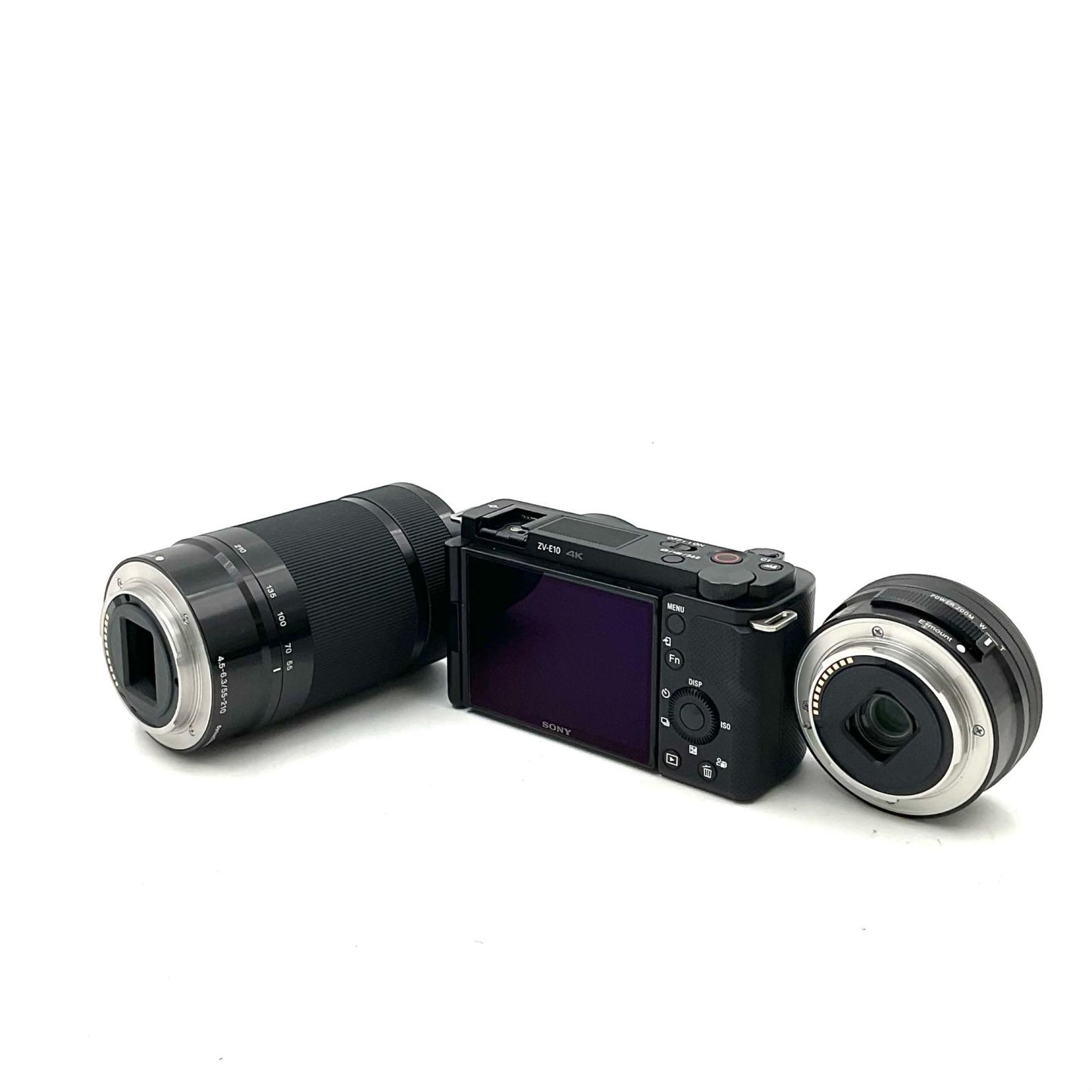 【全額返金保証】【最速発送】Sony デジタル一眼 VLOGCAM ZV-E10Y ダブルズームレンズキット [ブラック] 美品 動作確認済