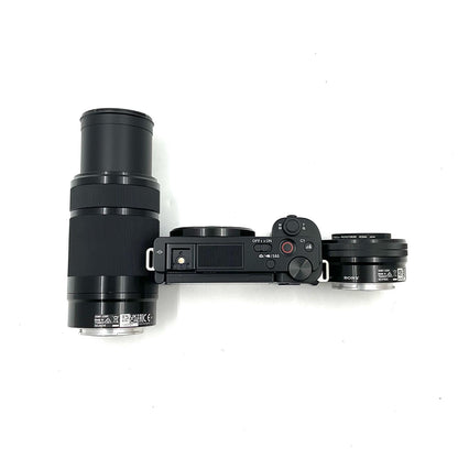 【全額返金保証】【最速発送】Sony デジタル一眼 VLOGCAM ZV-E10Y ダブルズームレンズキット [ブラック] 美品 動作確認済