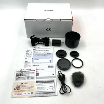 【全額返金保証】【最速発送】Sony デジタル一眼 VLOGCAM ZV-E10Y ダブルズームレンズキット [ブラック] 美品 動作確認済
