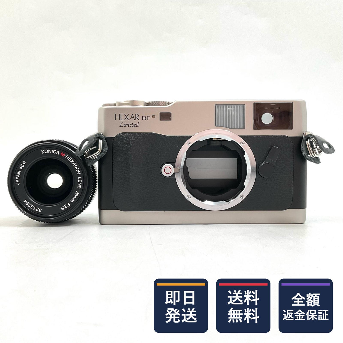 【全額返金保証】【最速発送】 KONICA HEXAR RF Limited KONICA M-HEXANON 28/2.8 美品 動作確認済