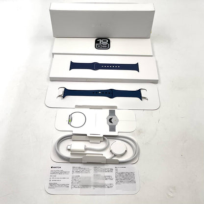 【全額返金保証】【最速発送】 Apple Watch 10 アルミニウム GPS 46mm 64GB シルバー 美品 動作確認済