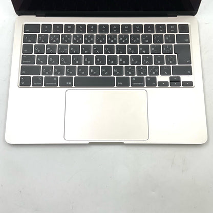 【全額返金保証】【最速発送】Apple MacBook Air 13インチ 2022 M2 8コア 16GB 256GB スターライト 美品 動作確認済