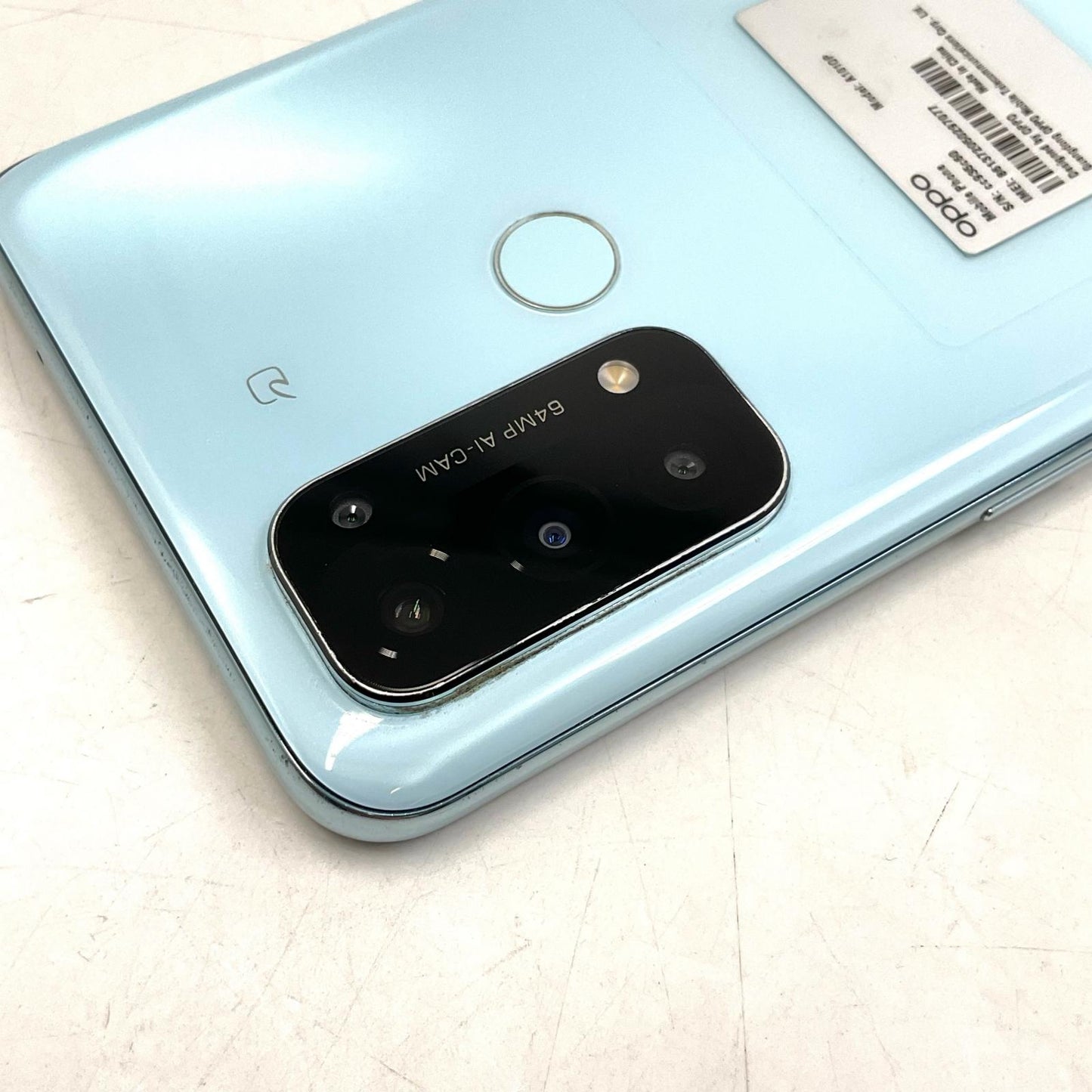 【全額返金保証】【最速発送】OPPO Reno5 A 128GB アイスブルー Softbank A101OP 白ロム 美品 動作確認済